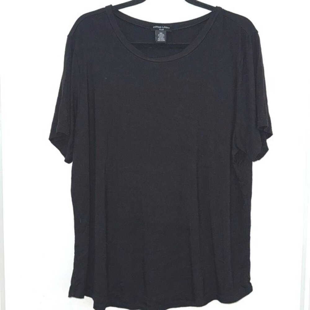 Soho Lady Plus Soft Black 3XL Short Sleeve Plus Size Tee